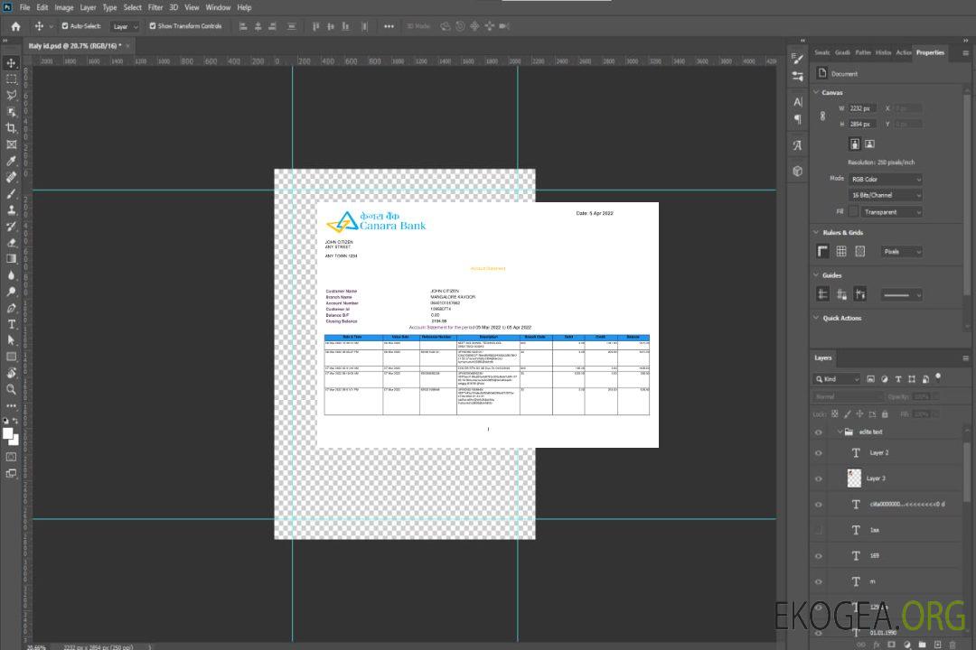 Modèle de relevé bancaire INDIA CANARA, format Word et PDF, version 3 template Modèle de relevé bancaire INDIA CANARA, format Word et PDF, version 3 template